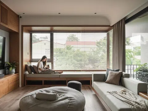 Vẻ đẹp kiến trúc của ngôi nhà "chữa lành" nằm trên khu đất vát chéo
